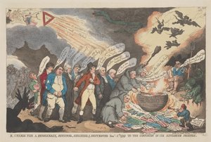 „A demokrácia varázsa” – áttekintve, elemzve és megcáfolva, 1799. január 11-én, a művel kapcsolatban álló barátai megdöbbenésére alkotó: Thomas Rowlandson