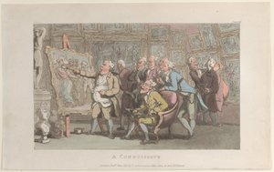Egy Connoisseur, The Vicar of Wakefield, 1817. május, 1817. május. alkotó: Thomas Rowlandson
