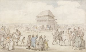 Egy zsúfolt versenytalálkozó, 1805-1010 körül (toll, tinta és w/c papíron) alkotó: Thomas Rowlandson