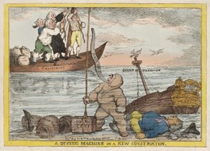 Búvárgép egy új alkotmányon, kocsma. 1806 alkotó: Thomas Rowlandson