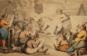 egy holland akadémia, alkotó: Thomas Rowlandson