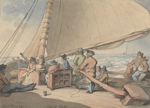 Egy holland csomag a felélénkülő szélben alkotó: Thomas Rowlandson