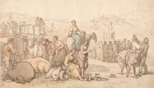 Vidéki vásár alkotó: Thomas Rowlandson