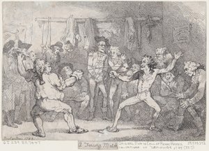 Egy vívómérkőzés alkotó: Thomas Rowlandson