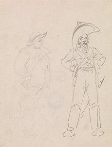 Egy csendőr és egy másik férfi alkotó: Thomas Rowlandson