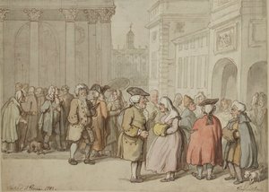 Egy csoport vázlatosan Rómában, 1770-1820 alkotó: Thomas Rowlandson