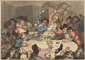 A Kick-up at a Hazard Table, 1787-ben jelent meg. alkotó: Thomas Rowlandson