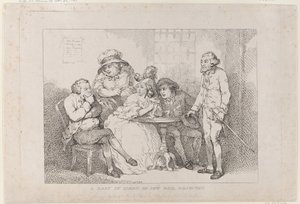 Egy hölgy a bizonytalanságban, avagy elutasított óvadék a zsidó ügyben alkotó: Thomas Rowlandson