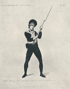 Egy könnyűgyalogos, aki védekezik, 1798 1909 alkotó: Thomas Rowlandson