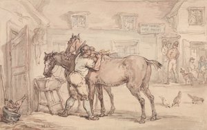 Lóistálló alkotó: Thomas Rowlandson