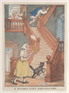 Tűzszagú leánynéni, [1806. május 1.], újra kiadva 1806. május 1.,..., [1806. május 1.], újra kiadva 1812. május 1. alkotó: Thomas Rowlandson