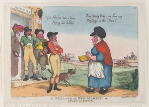 Egy hiba az új piacon, avagy sport és jámborság, 1807. október 5., 1807. október 5. alkotó: Thomas Rowlandson