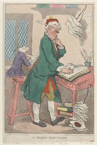 Egy pénzkereső, 1801. január 1., 1801. január 1. alkotó: Thomas Rowlandson