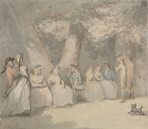Egy parkbeli jelenet alkotó: Thomas Rowlandson