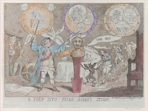 Bepillantás Friar Bacon tanulmányába, 1784. március 3., 1784. március 3. alkotó: Thomas Rowlandson