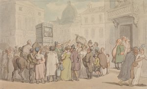 Punch és Judy-előadás alkotó: Thomas Rowlandson