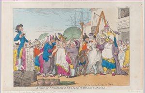Angol-szépségek eladása Kelet-Indiában, [1811. május 10.], reprint., [1811. május 10.], utánnyomás. alkotó: Thomas Rowlandson