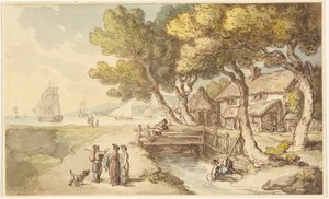 Jelenet Cornwallban alkotó: Thomas Rowlandson