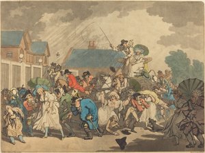 Squal a Hyde Parkban alkotó: Thomas Rowlandson