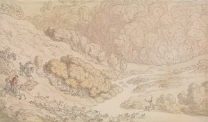 Szarvasvadászat a Nyugat-vidéken alkotó: Thomas Rowlandson
