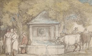 Egy falusi szökőkút alkotó: Thomas Rowlandson