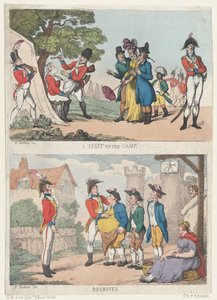 Látogatás a táborban és újoncok, 1811 ., 1811 . alkotó: Thomas Rowlandson