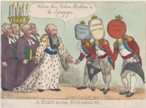 Látogatás a zsinagógában, 1809. április 28., 1809. április 28. alkotó: Thomas Rowlandson
