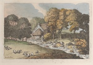 Vízfolyás, a Cornwall -i nézetekből, 1812, 1812. alkotó: Thomas Rowlandson