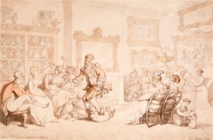 Fogadás Portland hercegnőjénél, 1703 alkotó: Thomas Rowlandson