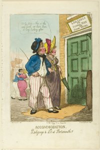 Szállás vagy szállás Portsmouthban alkotó: Thomas Rowlandson