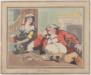 Vacsora után 1789. október 22., 1789. október 22. alkotó: Thomas Rowlandson