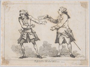 Ó, hadd utasítsam vissza, Sire..., Pindar Péter Péter Panziójából, Esq., 1787., 1787. alkotó: Thomas Rowlandson
