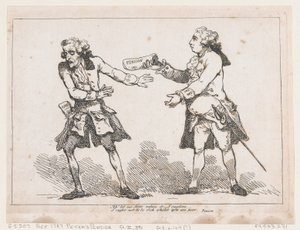 Ó, hadd utasítsam vissza, Sire..., Pindar Péter Péter Panziójából, Esq., 1787., 1787. alkotó: Thomas Rowlandson