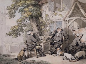 Alehouse politikusok, 1785-90 körül alkotó: Thomas Rowlandson