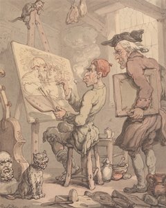 Egy művész műtermében alkotó: Thomas Rowlandson