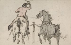 Egy angol postalevél, 1785 körül (grafit, toll, tinta és w/c papíron) alkotó: Thomas Rowlandson