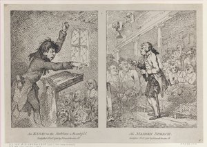 Egy esszé a magasztosról és szépről, A leányzó beszéd, 1785. október 1., 1785. október 1. alkotó: Thomas Rowlandson