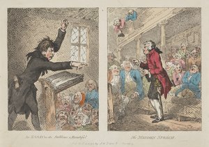 Esszé a fenségesről és a szépségről, A szűz beszéde alkotó: Thomas Rowlandson