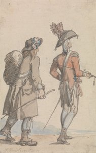 Egy tiszt és a szolgája alkotó: Thomas Rowlandson