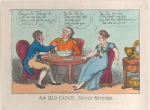 Egy régi fogás, újjáéledt, 1809. július 18., 1809. július 18. alkotó: Thomas Rowlandson