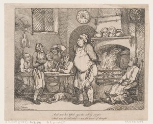 És most felemelt szemei a mennyezetet keresték... alkotó: Thomas Rowlandson