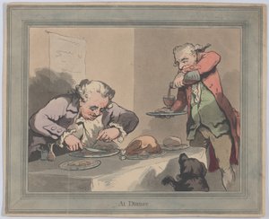 Vacsoránál, 1790 ., 1790 . alkotó: Thomas Rowlandson