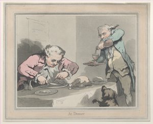 Vacsoránál, 1790., 1790. alkotó: Thomas Rowlandson