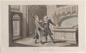 Laura sírjánál, Journal of Sentimental Travels in the Southern Provinces of..., 1817-21. alkotó: Thomas Rowlandson