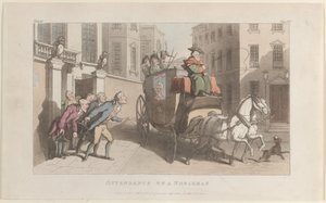 Jelenlét egy nemesen, a The Vicar of Wakefieldből, 1817. május 1., 1817. május 1. alkotó: Thomas Rowlandson
