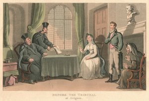 Az avignoni törvényszék előtt, 1818, 1821 alkotó: Thomas Rowlandson
