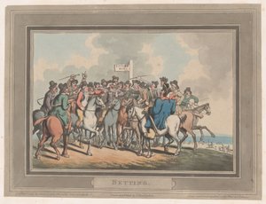 Fogadás [The Betting Post], 1799. január 1., 1799. január 1. alkotó: Thomas Rowlandson