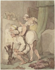 A gyertya elfújása alkotó: Thomas Rowlandson