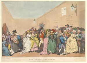Box Lobby Loungers, 1811. január 5. alkotó: Thomas Rowlandson