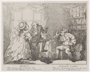 Bozzy és Madame Piozzi Frontispiece, Bozzy és Piozzi, Pindar Péter, 1780-86., 1780-86. alkotó: Thomas Rowlandson